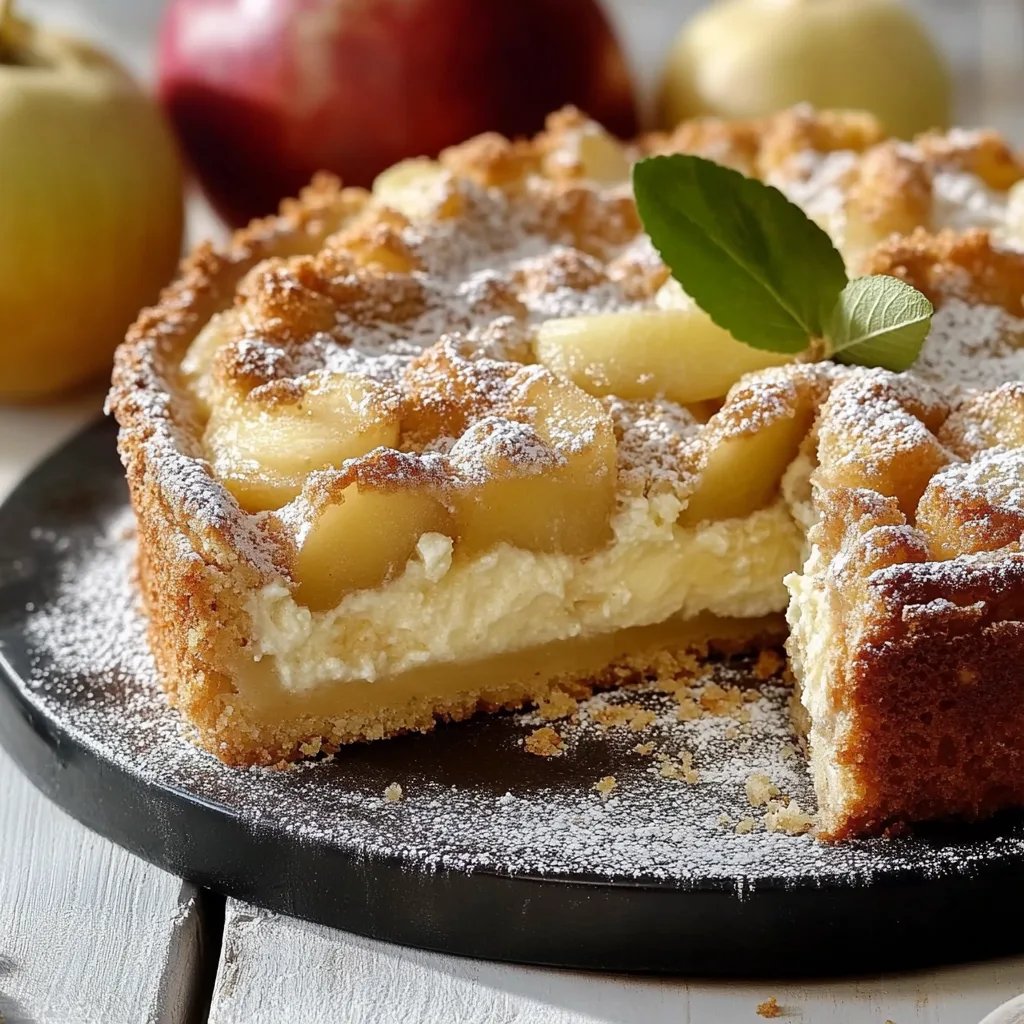 Apfelkuchen mit Pudding