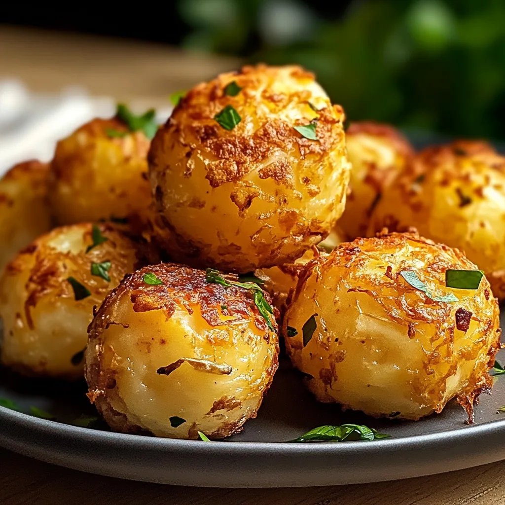 Übrig gebliebene Kartoffel-Käse-Bällchen