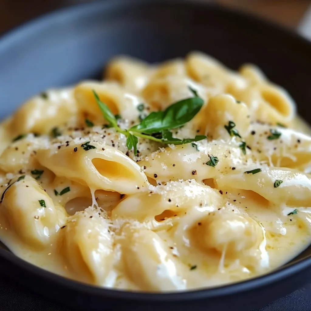 Nudeln in Käse Sahne Soße