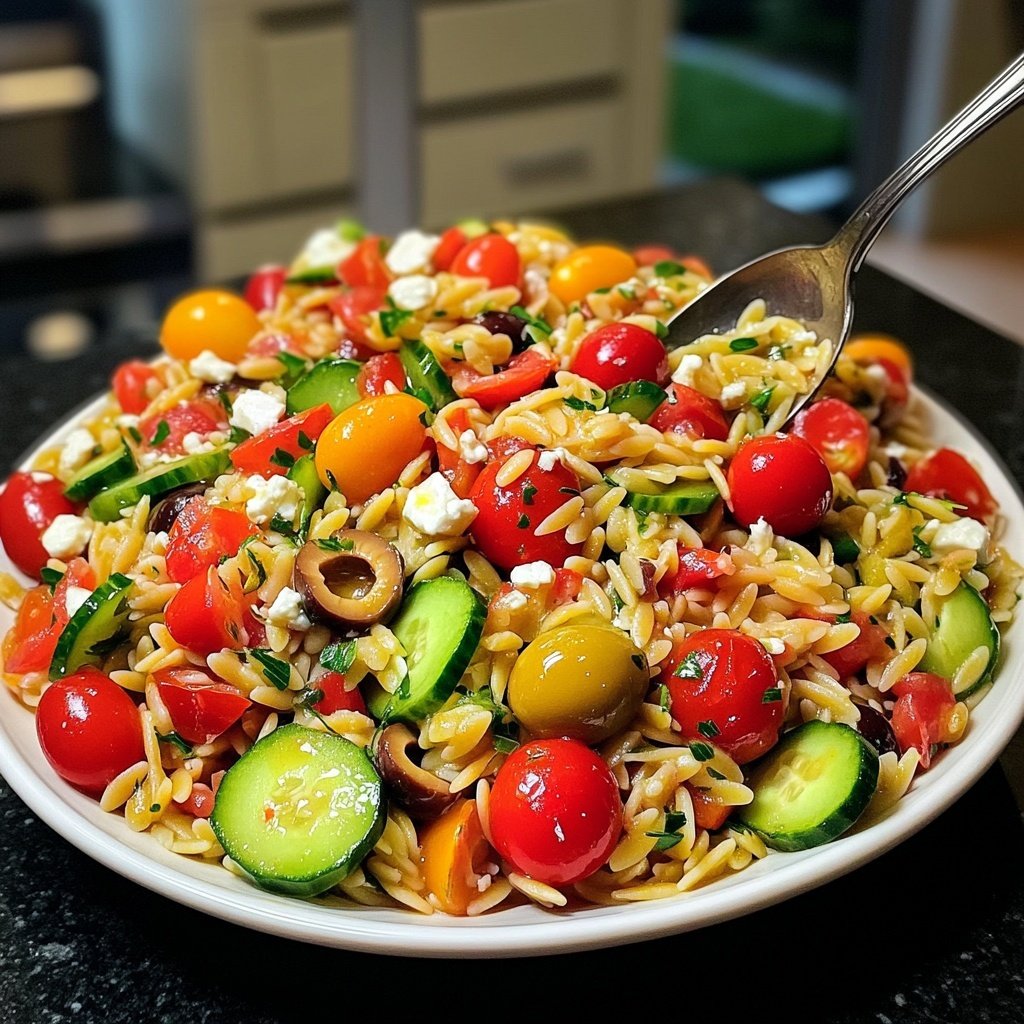 Mediterraner Orzo-Salat nach Omas Rezept