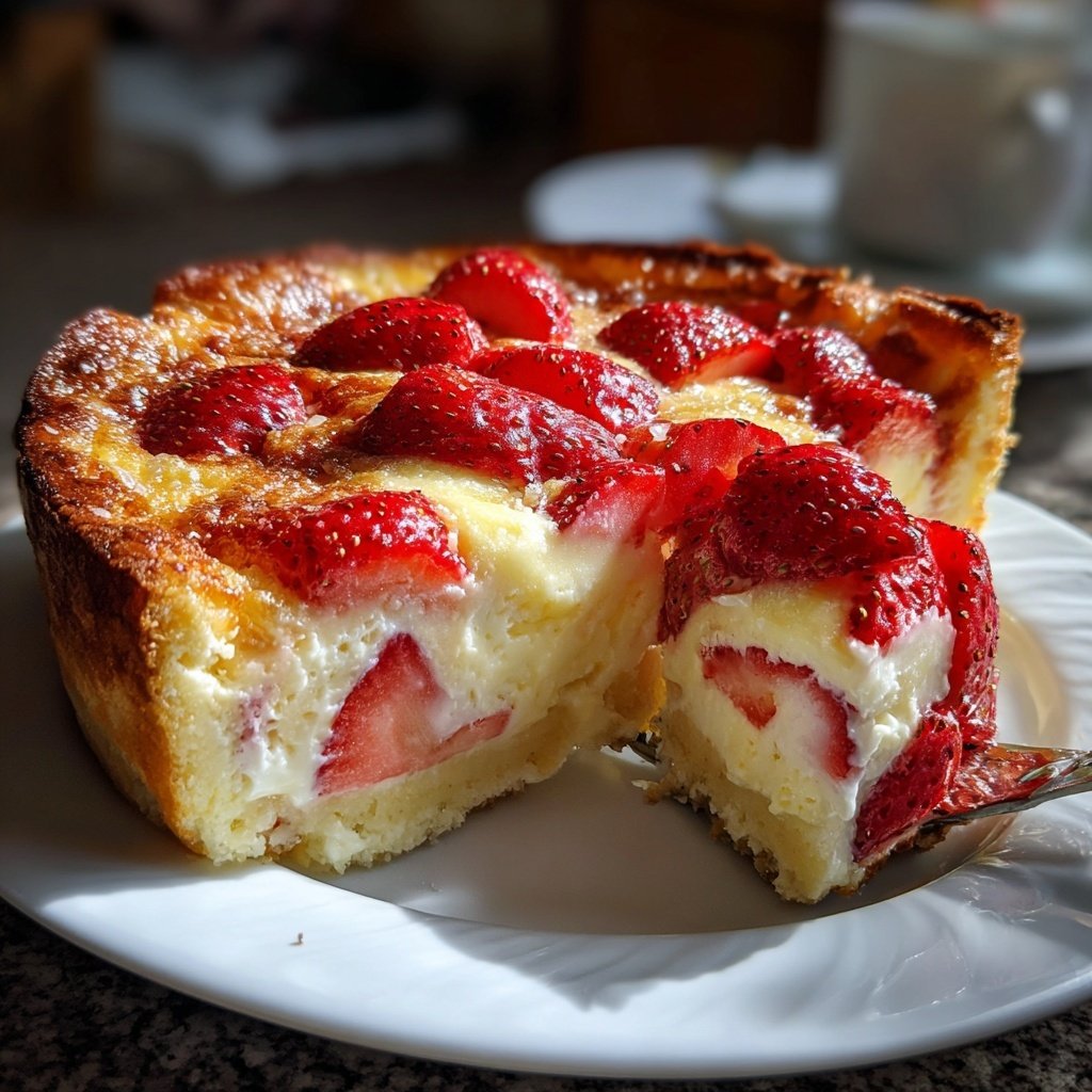 Erdbeer Pudding Kuchen Vom Blech