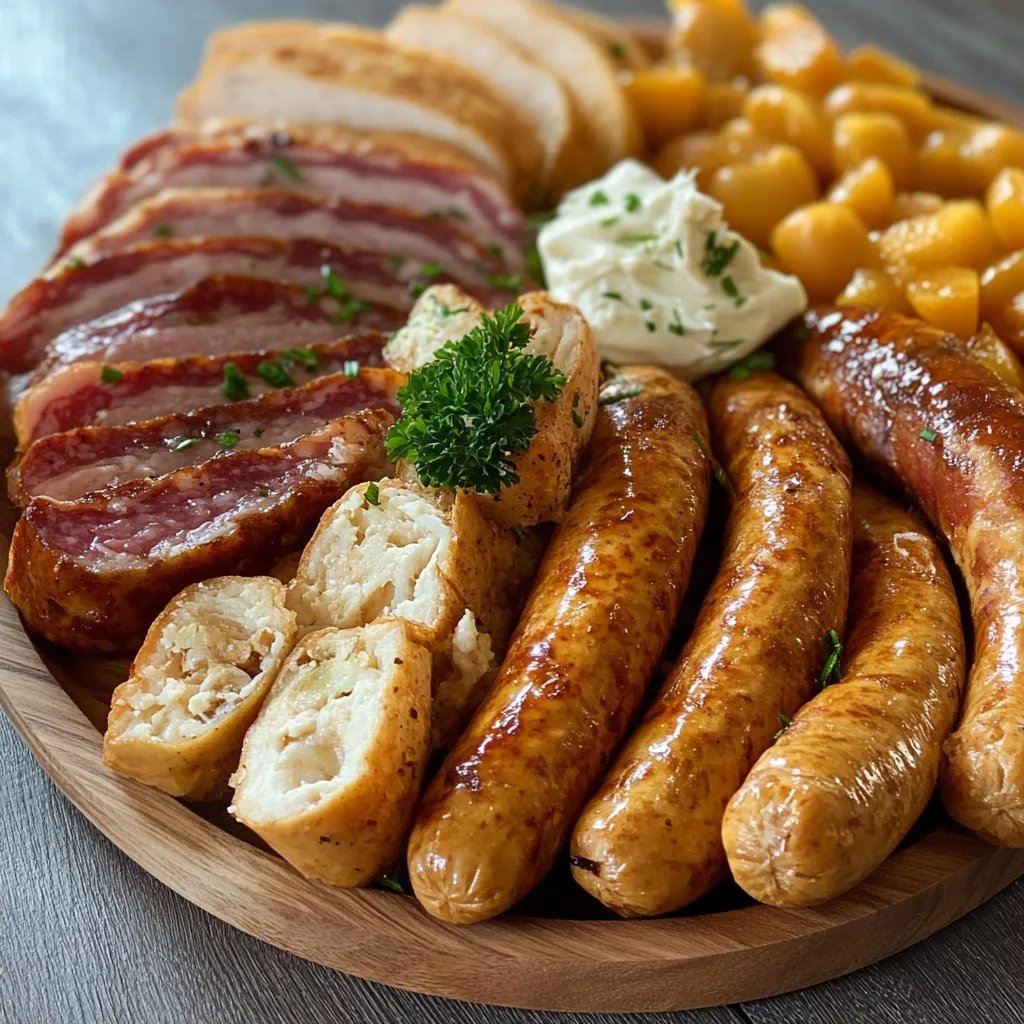 Halloween-Wurst- und Aufschnittplatte