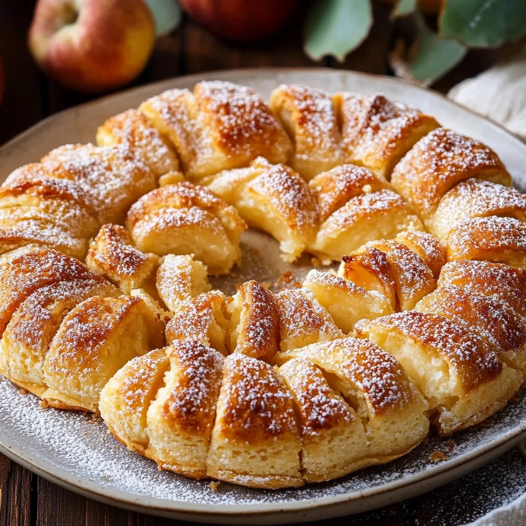 Apfelringe mit Blätterteig
