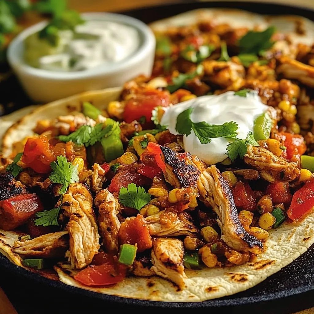 Cremige Taco-Pfanne mit Huhn & Reis