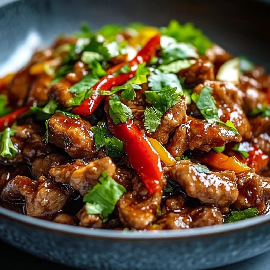 Knuspriges Chili-Rindfleisch mit Reis