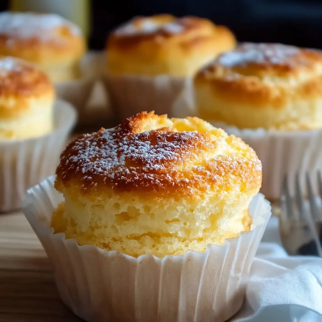 Quarkmuffins mit Vanillepudding