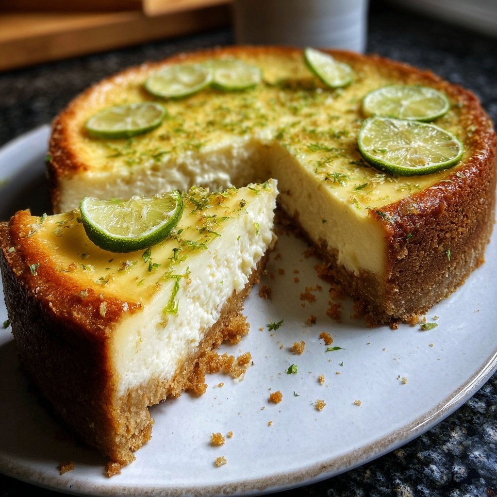 Käsekuchen mit Quark und Limette