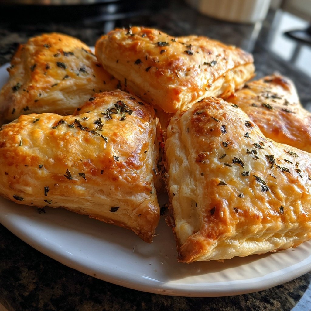 Blätterteig-Herzen mit Käse