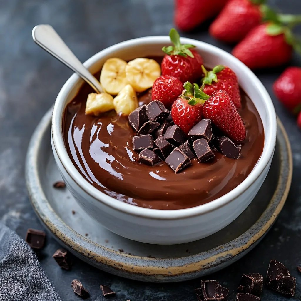 Milchfreies Schokoladenfondue