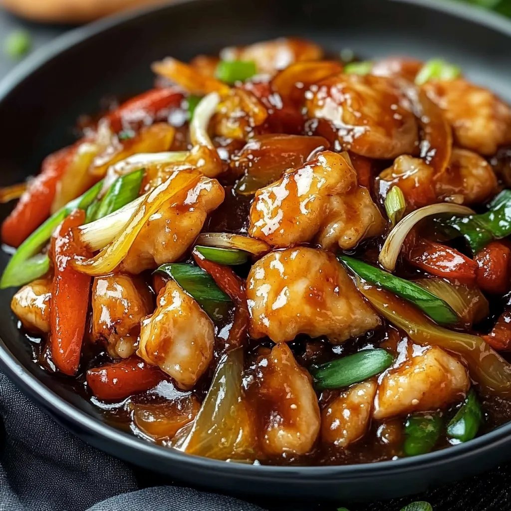 Chinesische Hähnchenpfanne mit Spitzkohl und Zwiebel