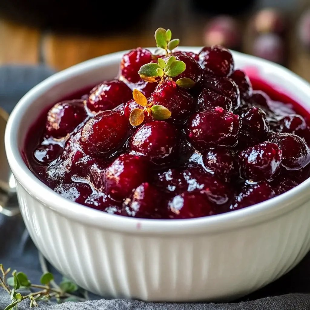 Selbstgemachte Preiselbeersauce