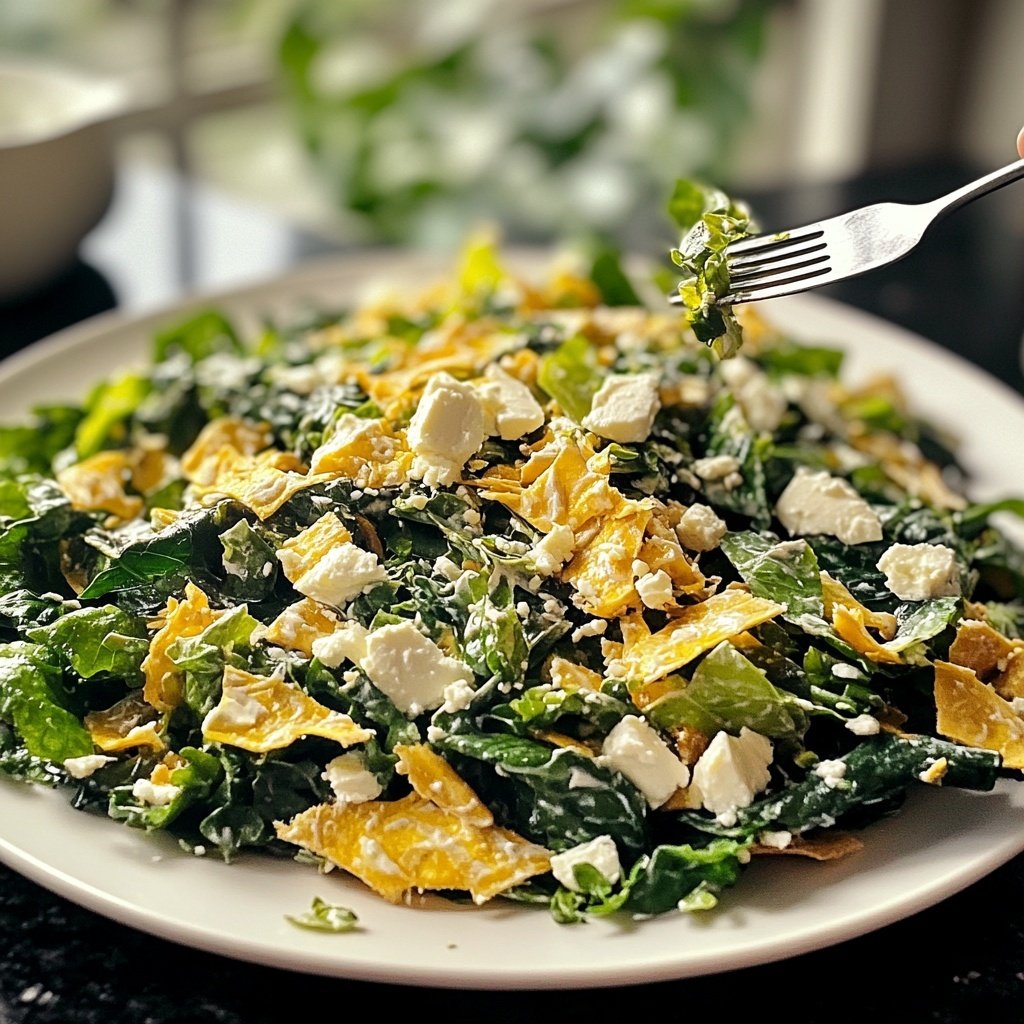 Green Goddess Salat mit Spitzkohl und Feta