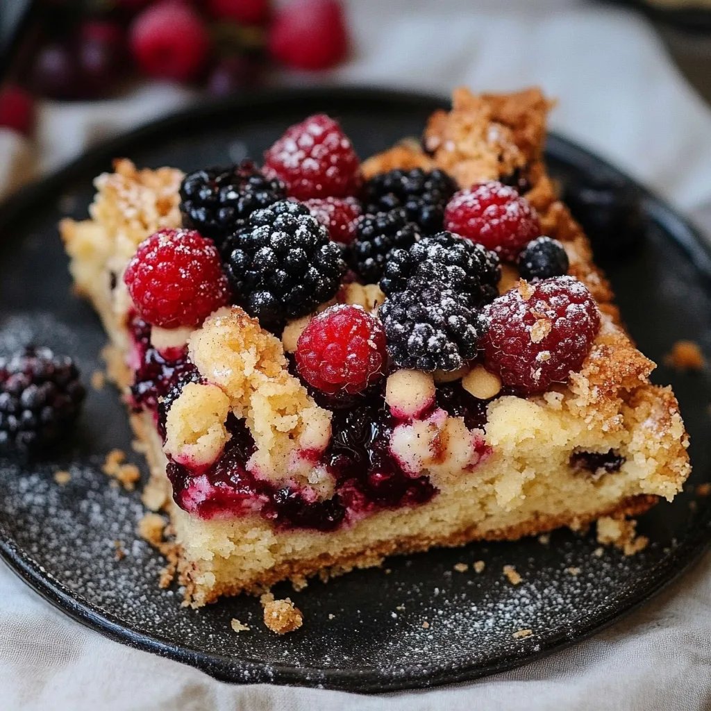 Veganer Mohn-Pflaumenkuchen mit Streuseldecke