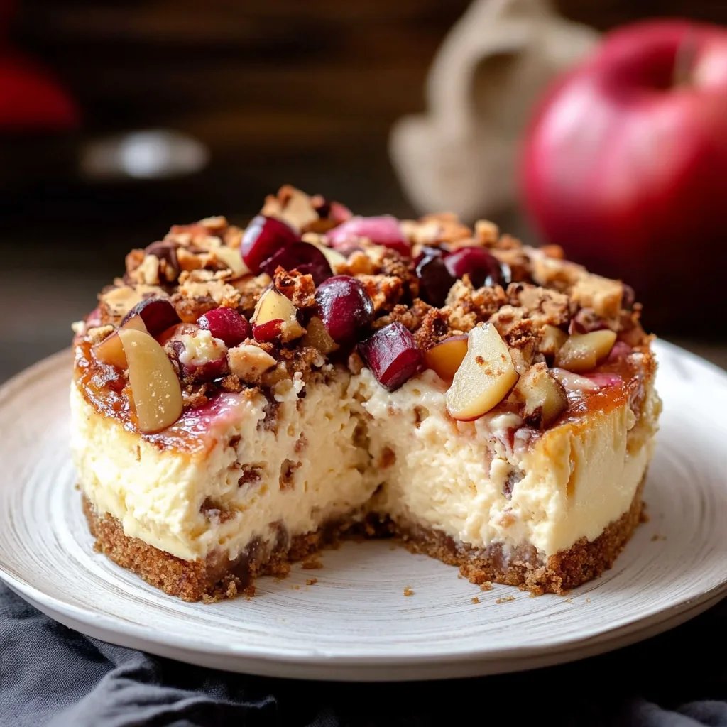 Cremigen Bratapfel-Cheesecake mit Zimtsreusel