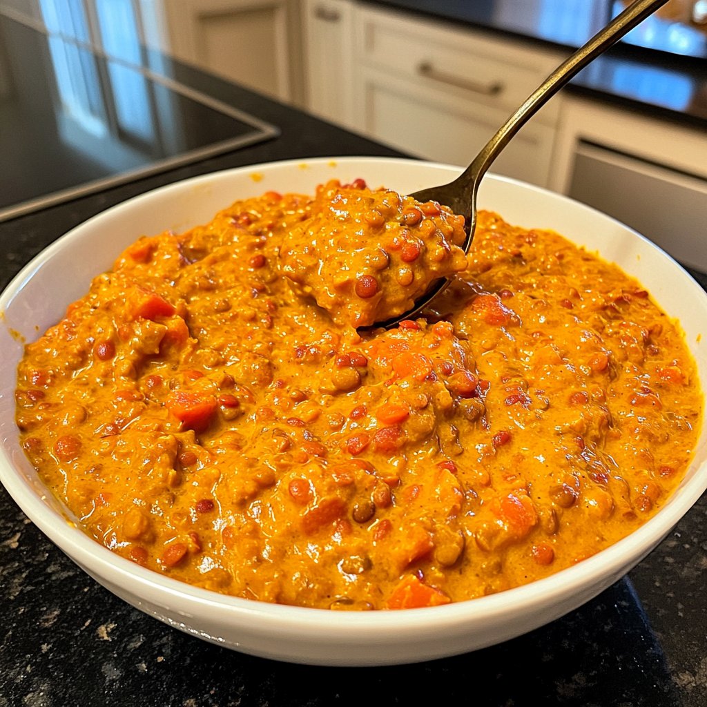 Rotes Linsencurry mit Kokosmilch