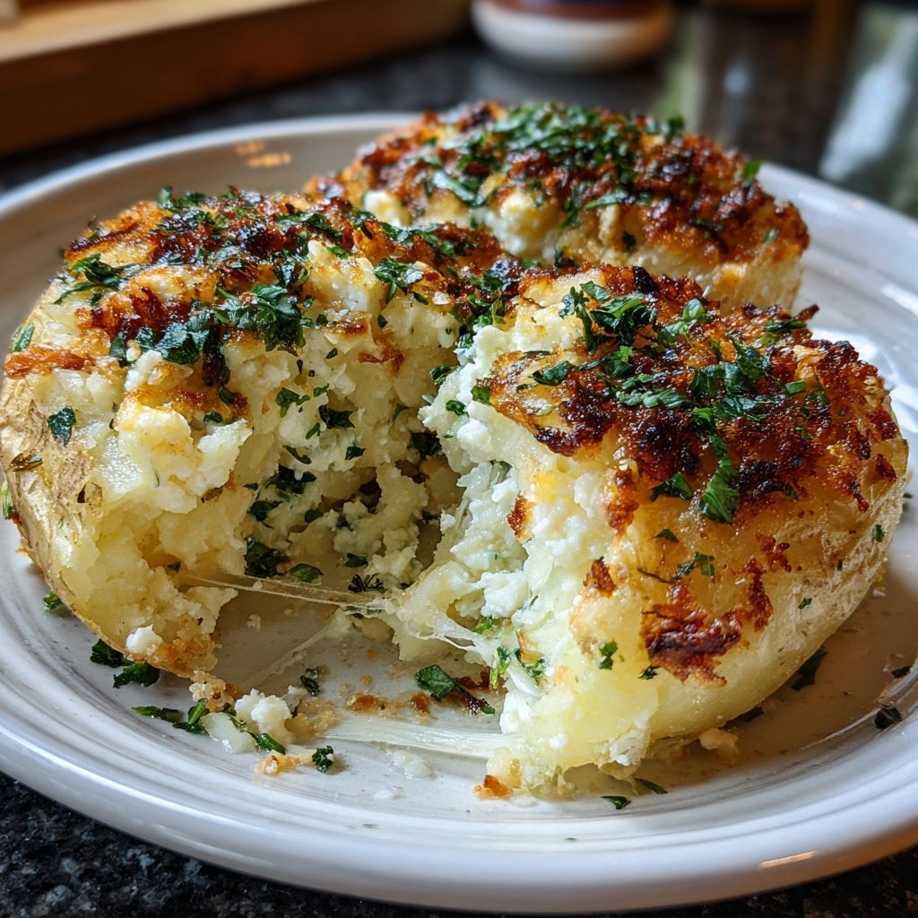 Gefüllte Süßkartoffeln mit Feta