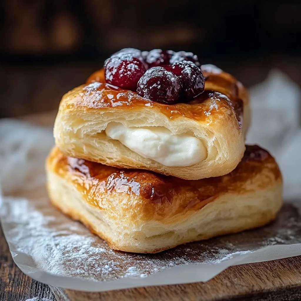 Blätterteig-Kirsch-Käse-Danish