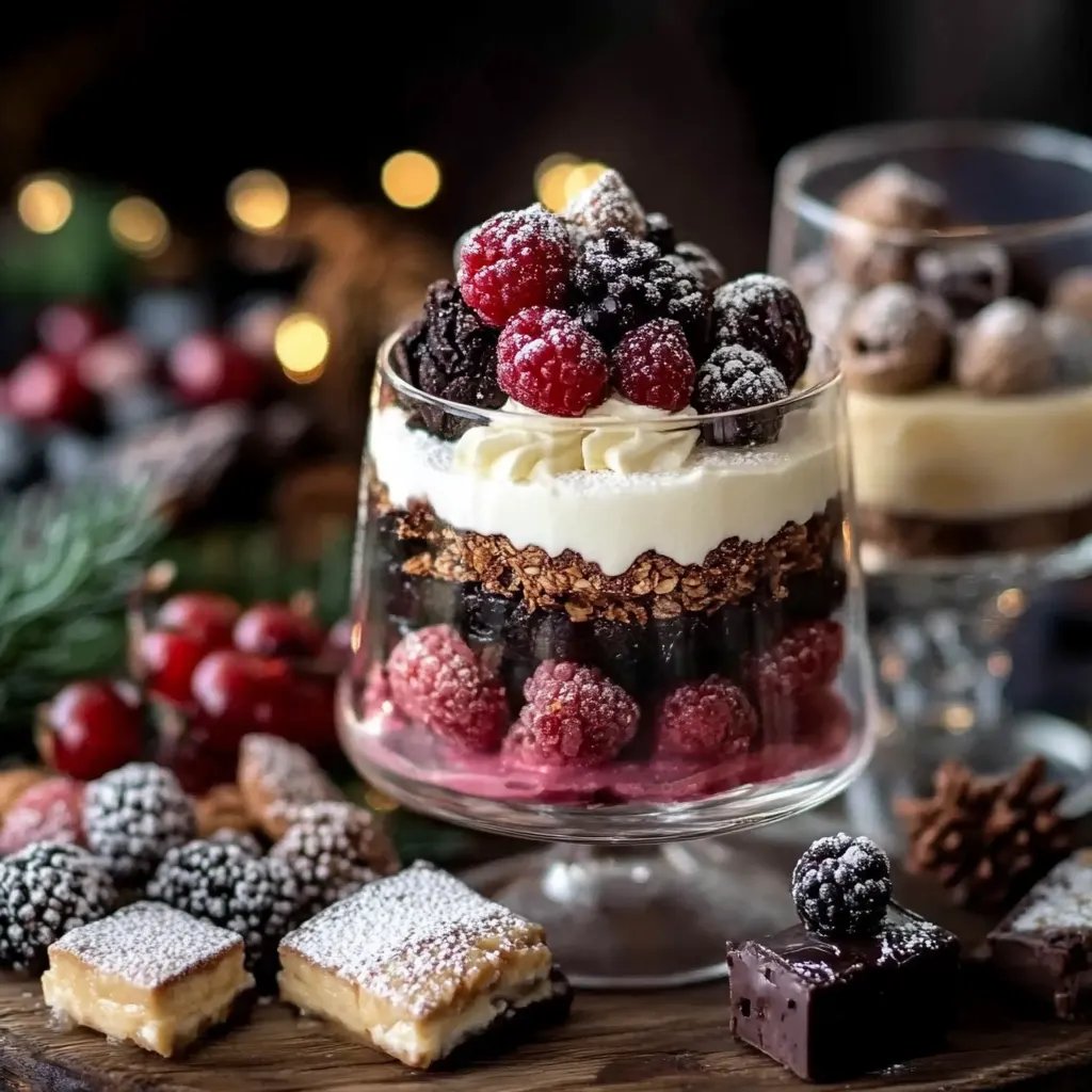 Weihnachtsdessert im Glas