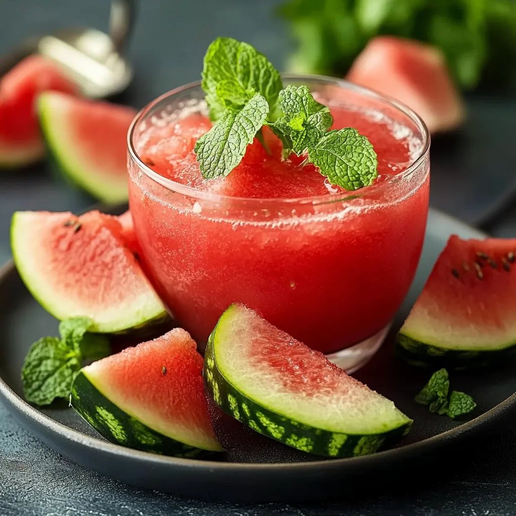 Wassermelone Minze Erfrischung